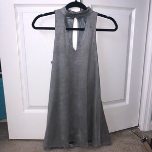 Grey Suede Dress